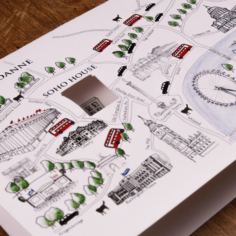 London Map Invitations