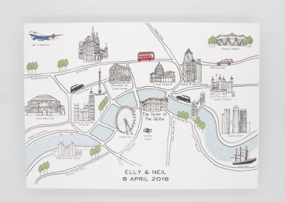 Bespoke London Map Invitation